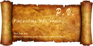 Paczolay Vénusz névjegykártya
